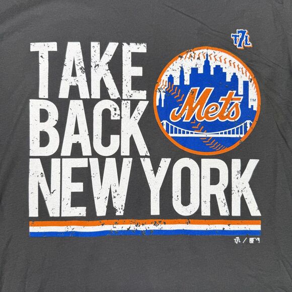New York Mets Shirt Mens 3XL Gray The 7 Line Take Back New York MLB Tee T7L New - Picture 3 of 11